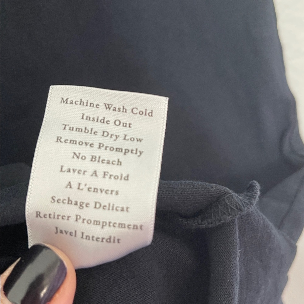 New Frank & Eileen Lauren Polo Dress in Dark Black Size Large - Picture 6 of 7